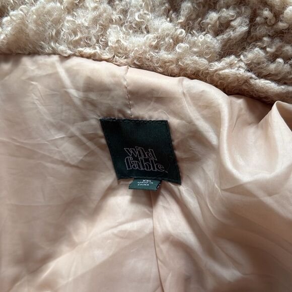 Wild Fable Beige Longline Sherpa Teddy Jacket - Picture 8 of 9